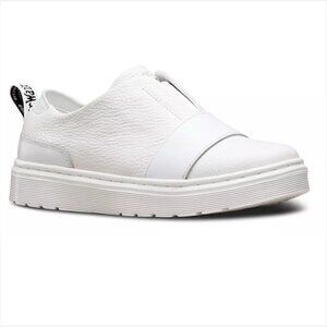 Dr. Martens Lylah Milled Napa White Leather Slip On Sneakers Women US 7